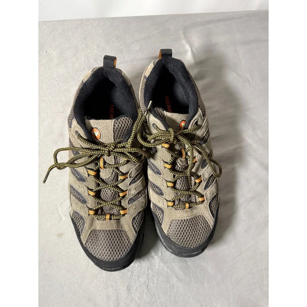 Merrell Moab 2 Ventilator Mens 8.5 Hiking Shoes Brown Suede Vibram Low Top Trail